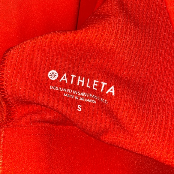 Athleta Tenacity Support Bra Tank Top Torch Red size Small EUC - Picture 6 of 7